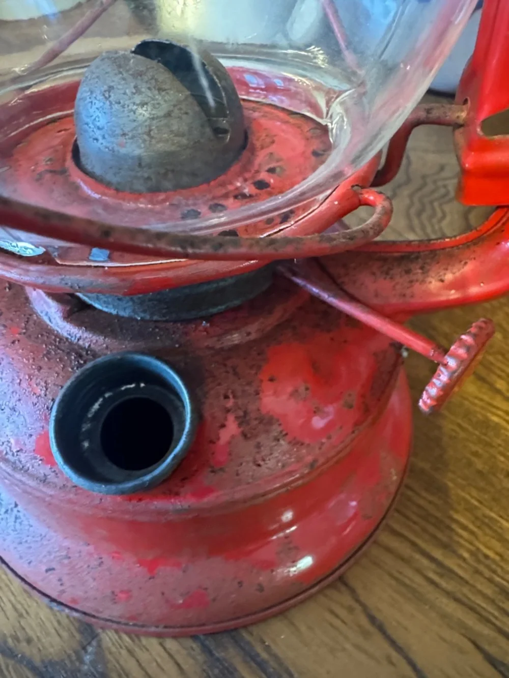 Railroad WingedWheel Made in Japan Red Vintage Lantern for Home Accent upcycle